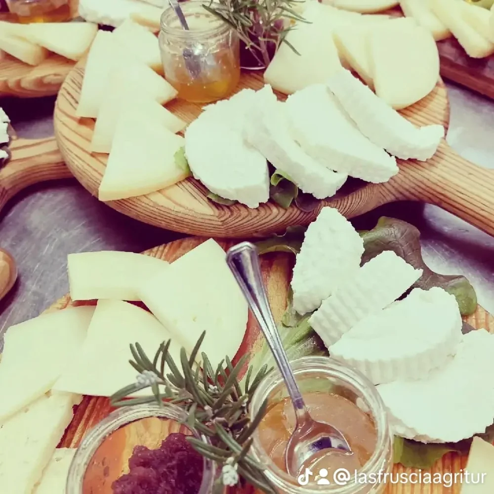 House-made cheeses for Easter lunch at the farmhouse