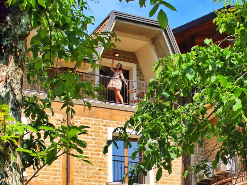 Outdoor areas of the farmhouse at Easter in Campania